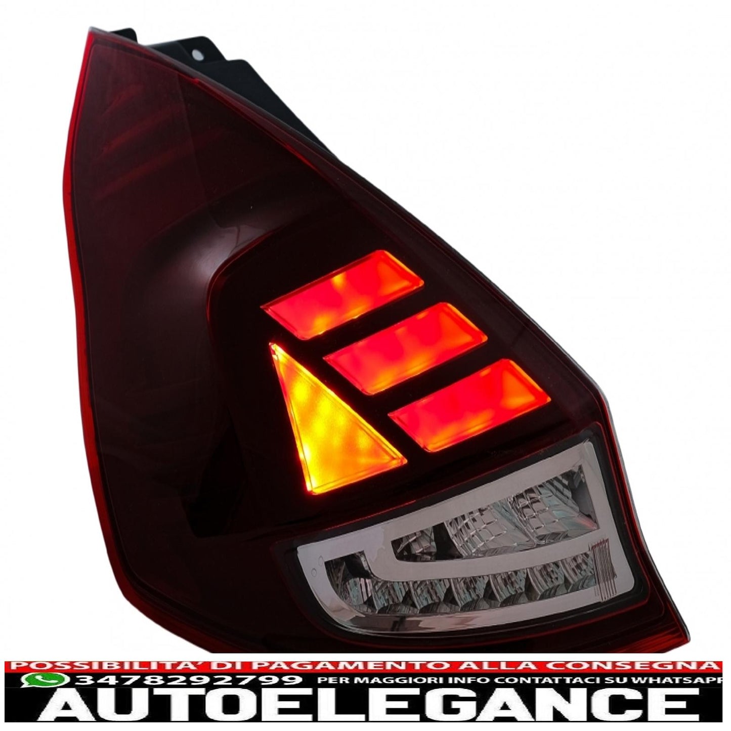 osram ledriving full led rear lights suitable for ford fiesta mk7.5 facelift (2013-2017) dynamic sequential cornering lights black edition