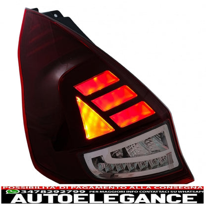 osram ledriving full led rear lights suitable for ford fiesta mk7.5 facelift (2013-2017) dynamic sequential cornering lights black edition