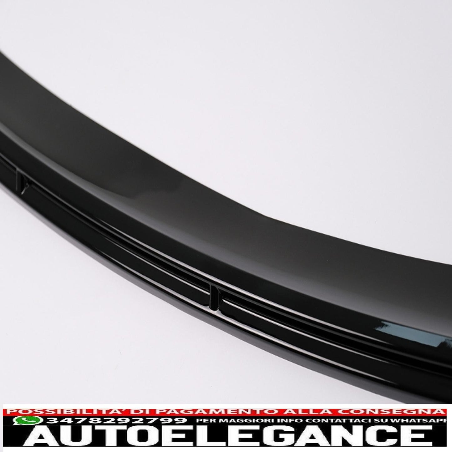 Front Bumper Spoiler Lip Add-on Fits Tesla Model Y (2020-up) Piano Black
