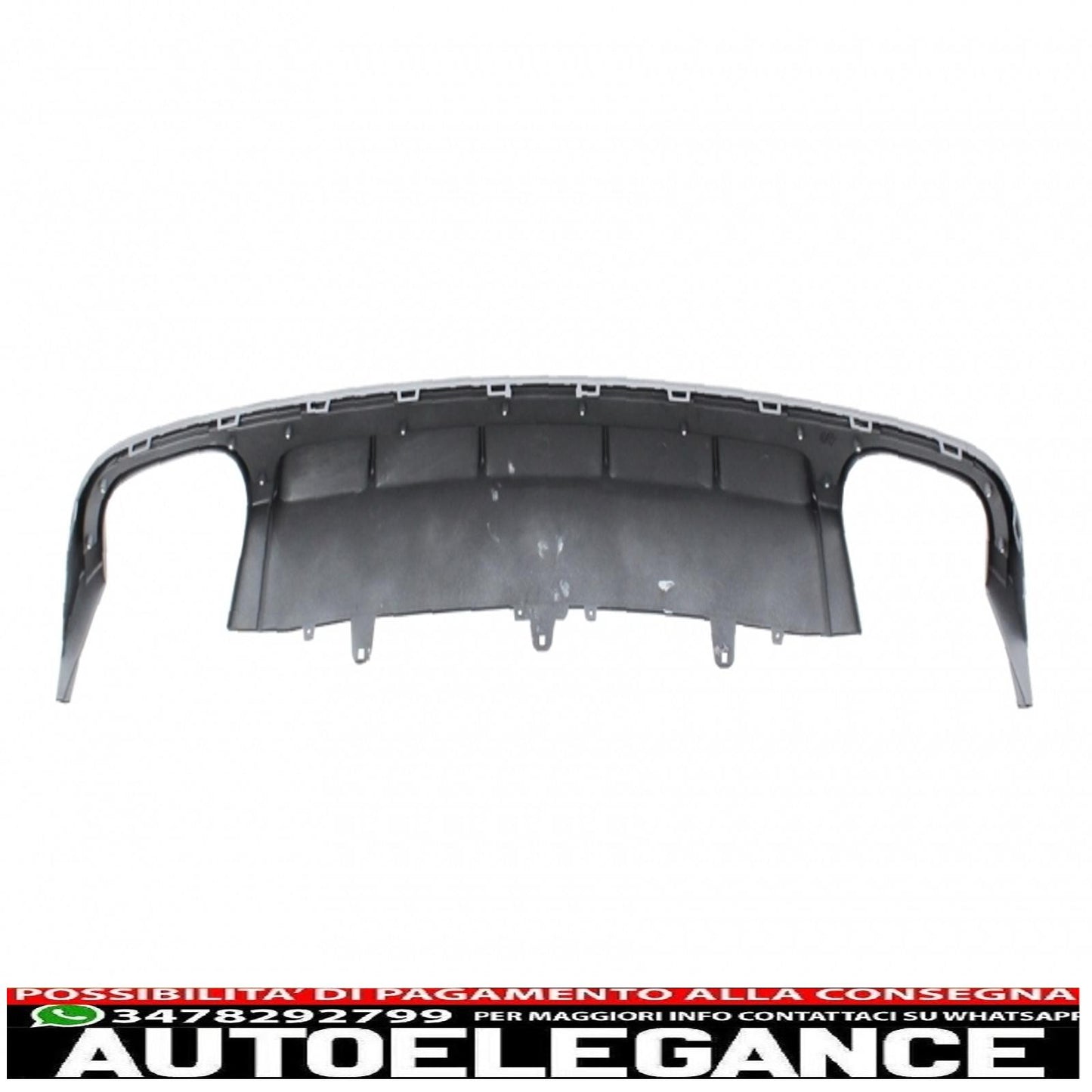 Diffusore mantovana per paraurti posteriore con terminali di scarico e griglia adatto per audi a6 4g facelift (2015-2018) limousine avant rs6 design