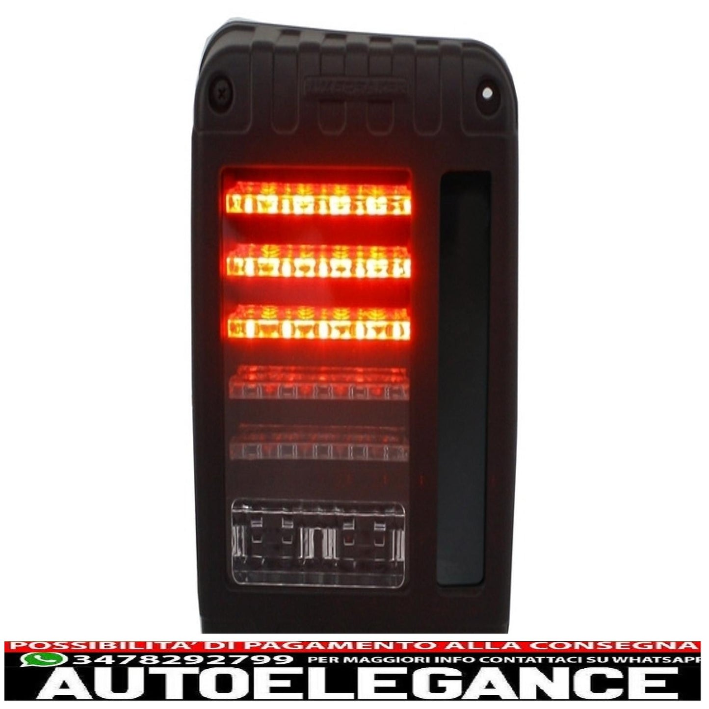fanali posteriori full led adatti per jeep wrangler rubicon jk (2007-2017)
