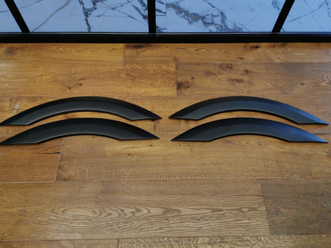 WIDENED MUDGUARDS SUITABLE FOR MERCEDES SPRINTER W907 2019+ MATT BLACK LOOK