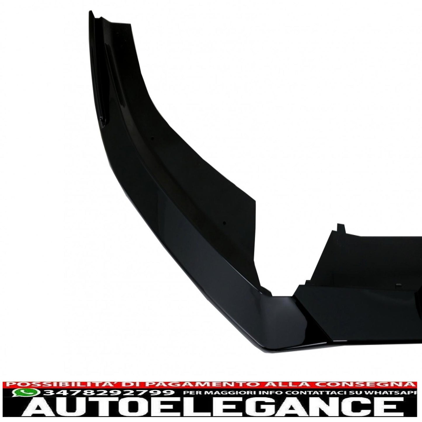Front bumper additional spoiler suitable for audi a4 b9 8w (2016-2018) piano black RS4 design 