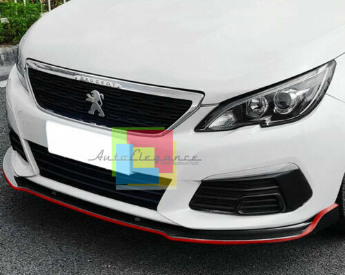 SPLITTER PER PEUGEOT 308 II LAMA SOTTO PARAURTI ANTERIORE IN ABS LOOK SPORTIVO