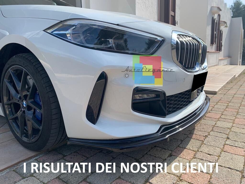 SPLITTER ADATTO PER ✨BMW SERIE 1 F40 ✨MSPORT LOOK NERO LUCIDO DESIGN SPORTIVO