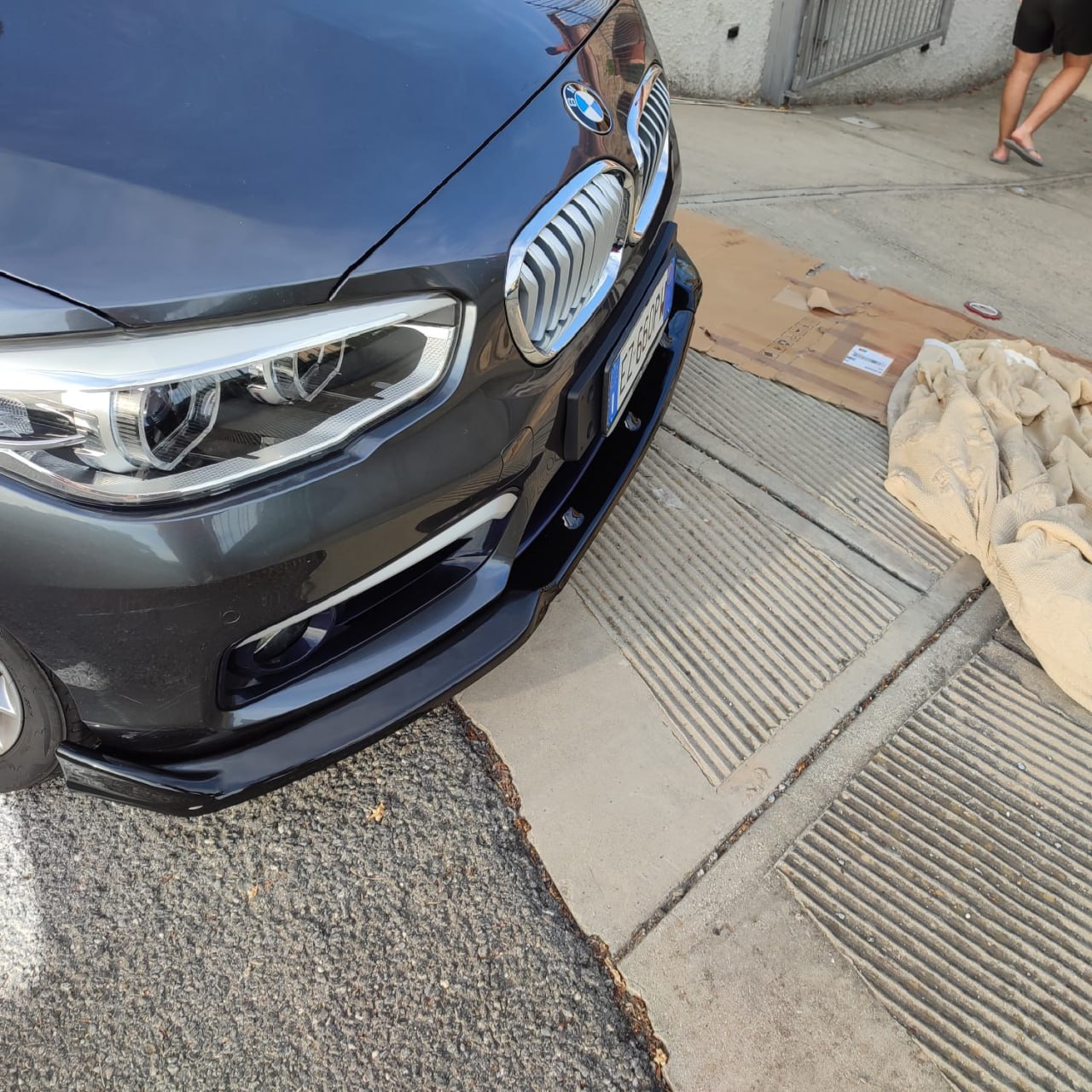 SPLITTER ADATTO PER BMW SERIE 1 F20 2015-2019 STANDARD NERO LUCIDO