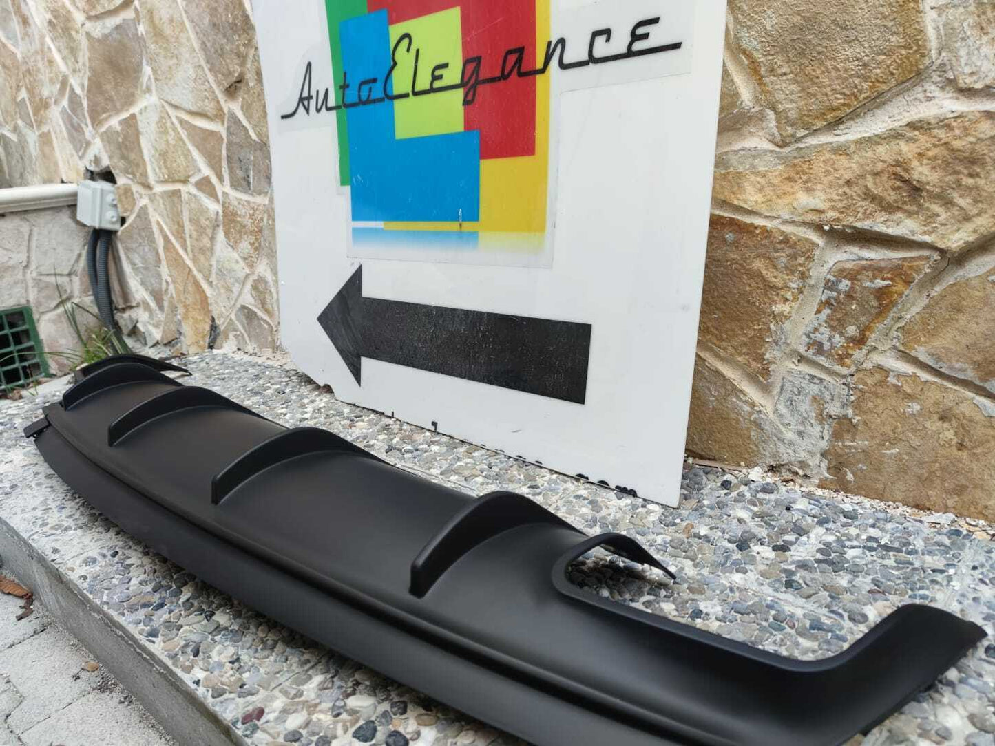 MERCEDES CLA W117 2013-2018 REAR DIFFUSER ABS AMG A45 MATT BLACK .-.