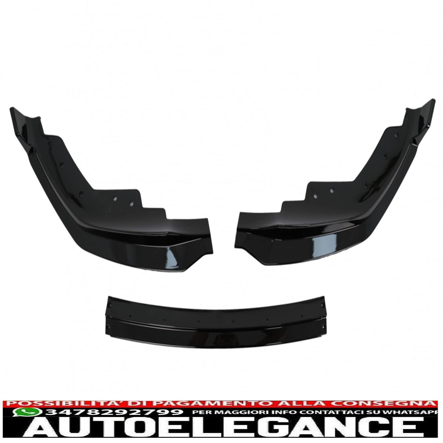 Front Bumper Spoiler Lip Fit For BMW 3 Series G20 Sedan G21 Touring (2018-2022) M Sport Piano Black 
