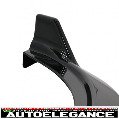 Front Bumper Spoiler Add-on Suitable for BMW 3 Series G20 G21 (2018-up) Sedan Touring Piano Black 