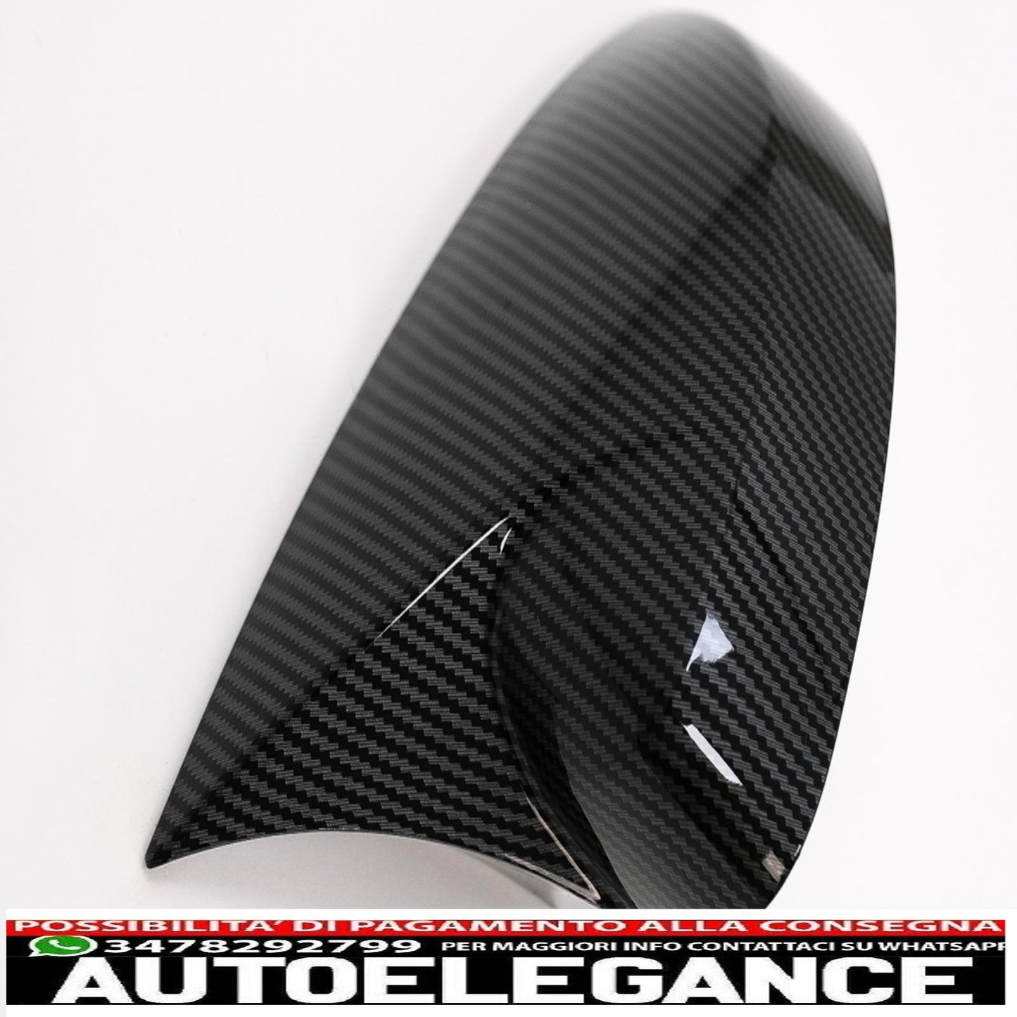 calotte specchietti adatte per audi a3 8v rs3 cabriolet limousine sportback (2012-2019) bat look carbonio AUTOELEGANCERICAMBI
