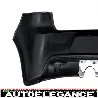 rear bumper with exhaust system suitable for vw golf 6 vi (2008-2013) side skirts and rear lights design r20 full led cherry red with dynamic sequential direction indicators (left and right)