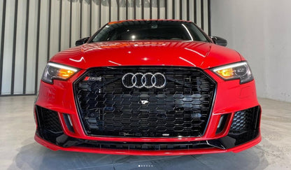 GRILLE SUITABLE FOR AUDI A3 8V 2017-2020 RS3 LOOK GLOSSY BLACK