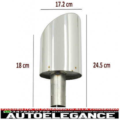 Exhaust tips exhaust tips suitable for audi a4 b9 (2016-2019) a5 f5 (2017-2019) chrome 