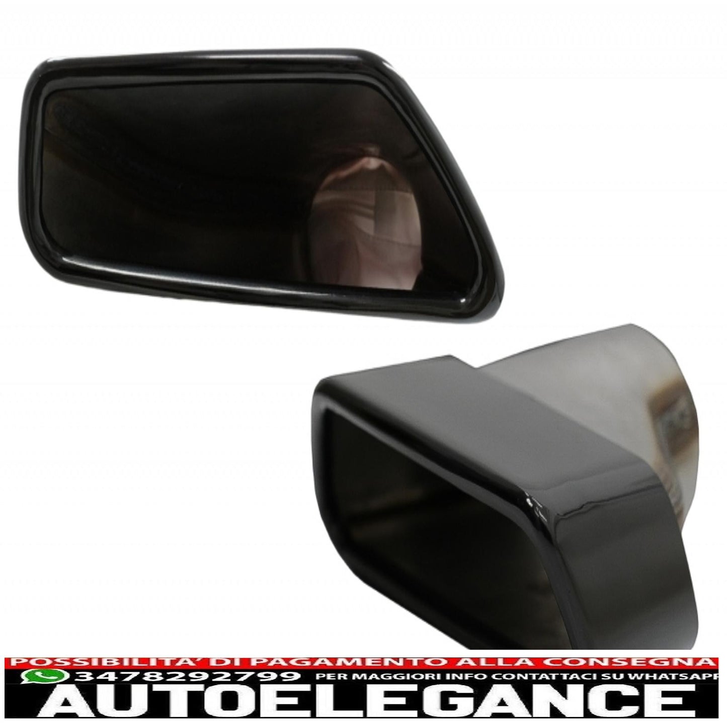 diffusore paraurti posteriore con terminali di scarico adatto per BMW Serie 5 G30 G31 Limousine Touring (2017-up) M Performance Design Nero