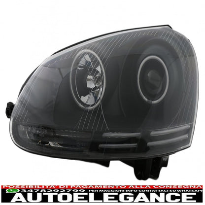 ccfl led headlights angel eye suitable for vw golf v 5 jetta 5 (2004-2009) black 