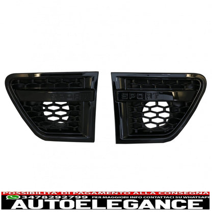 central grille and side air intakes group suitable for land rover sport l320 restyling (2009-2013) autobiography look all black edition