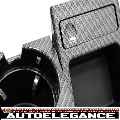 cup holder and coin holder suitable for bmw 3 series e46 (1998-2005) carbon fiber effect