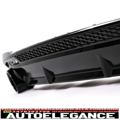 Diffusore mantovana paraurti posteriore adatto per audi a4 b9 8w facelift (2020-) solo s-line rs design