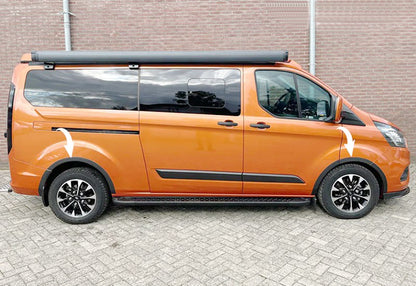 PARAFANGHI ALLARGATI ADATTI PER FORD TRANSIT CUSTOM MK1 FL 2018+ NERO OPACO