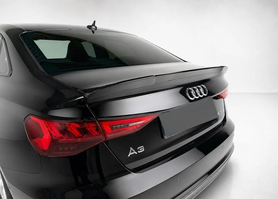 👉Spoiler Baule Labbro Posteriore Audi A3 S3 RS3 Berlina 8Y PU Non Verniciato👈