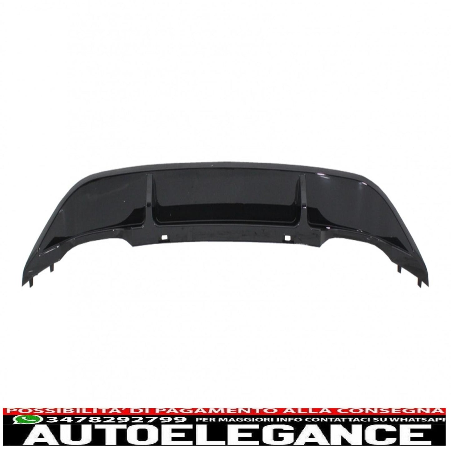 diffusore paraurti posteriore con impianto di scarico completo adatto per vw golf 7 vii (2013-2016) r design