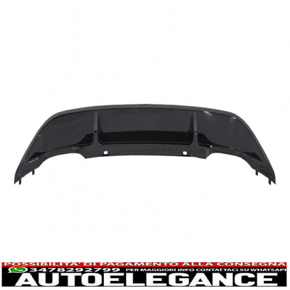 diffusore paraurti posteriore con impianto di scarico completo adatto per vw golf 7 vii (2013-2016) r design