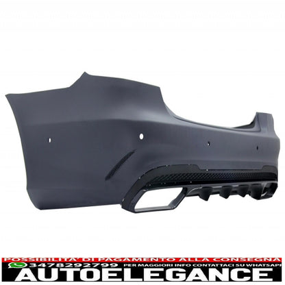 body kit suitable for mercedes e-class w212 facelift (2013-2016) with e63 a-design edition glossy black exhaust tips