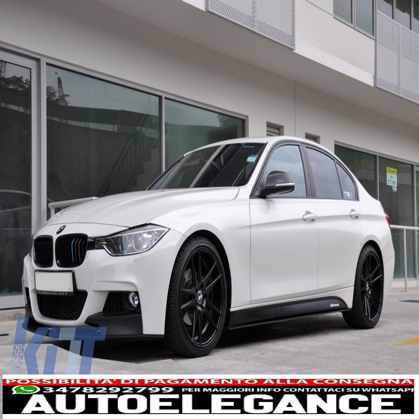 side decals matt black vinyl sticker suitable for BMW 3 series F30 F31 (2011-up) M-Performance design 