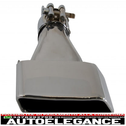 diffusore d'aria a doppia uscita adatto per bmw f10 serie 5 (2011-2017) design m-performance con terminali di scarico v8 lci design quadrato