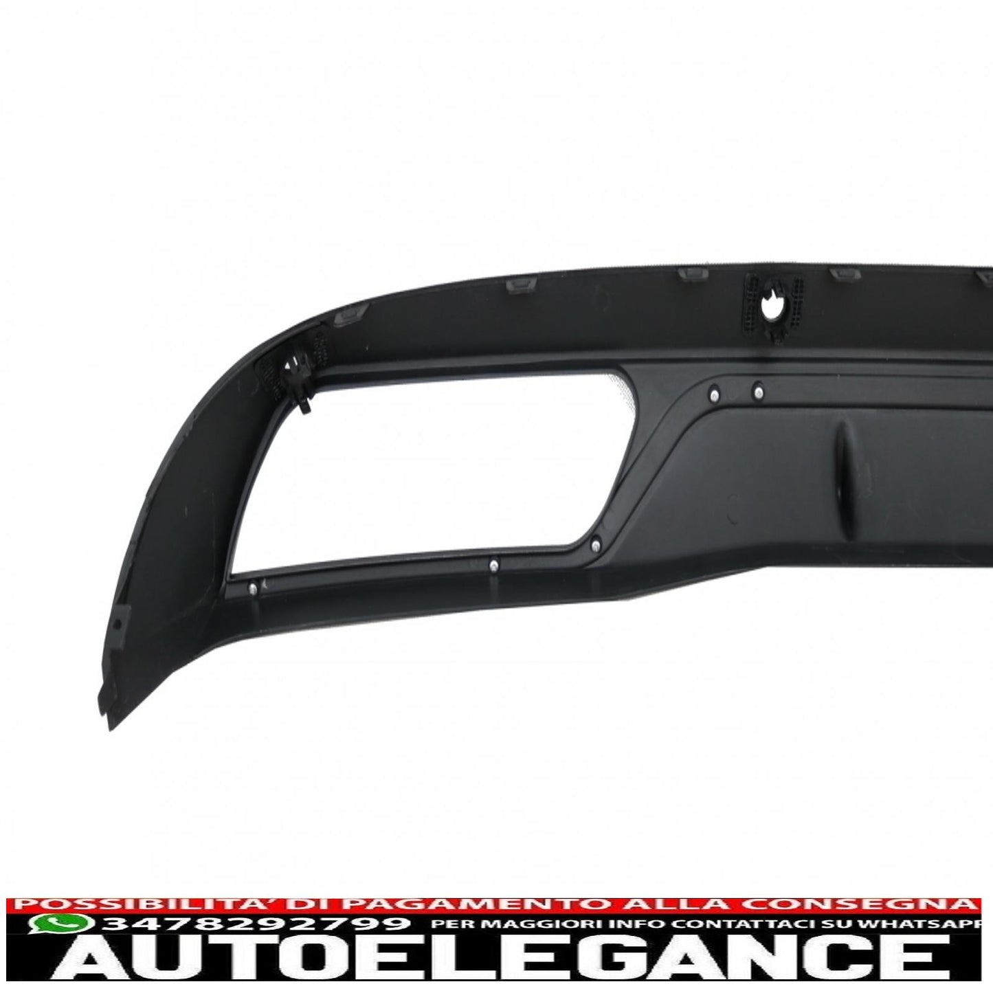 diffusore paraurti posteriore adatto per mercedes classe c w205 s205 (2014-2018) c63 look shadow black solo per paraurti standard