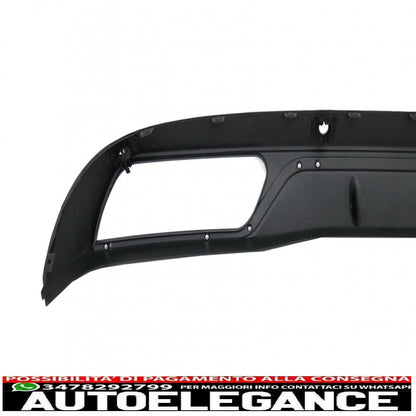 diffusore paraurti posteriore adatto per mercedes classe c w205 s205 (2014-2018) c63 look shadow black solo per paraurti standard