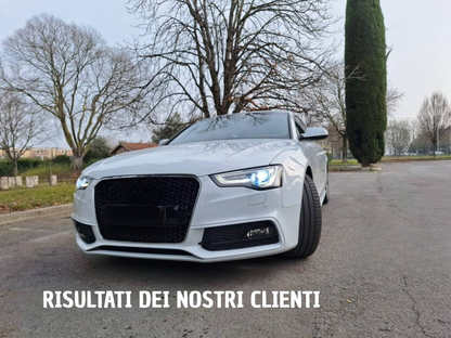 GRIGLIA ADATTA PER AUDI A5 2012-2015 LOOK RS5 BORDO CROMATO DESIGN SPORTIVO