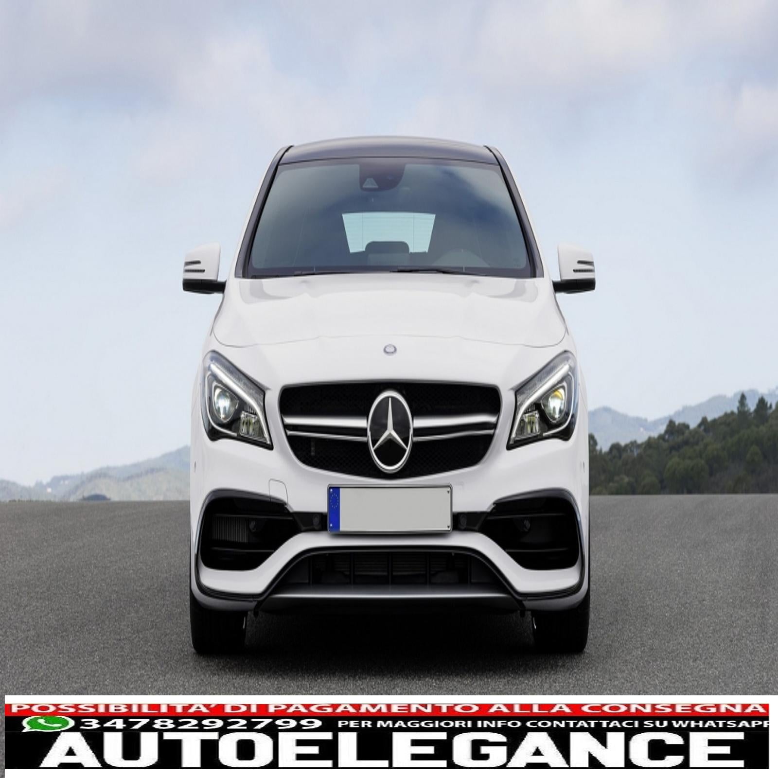 Alette paraurti anteriori alette laterali flic adatte per mercedes cla w117 c117 x117 (2016-2018) con paraurti sportivo Piano Black Edition AUTOELEGANCERICAMBI