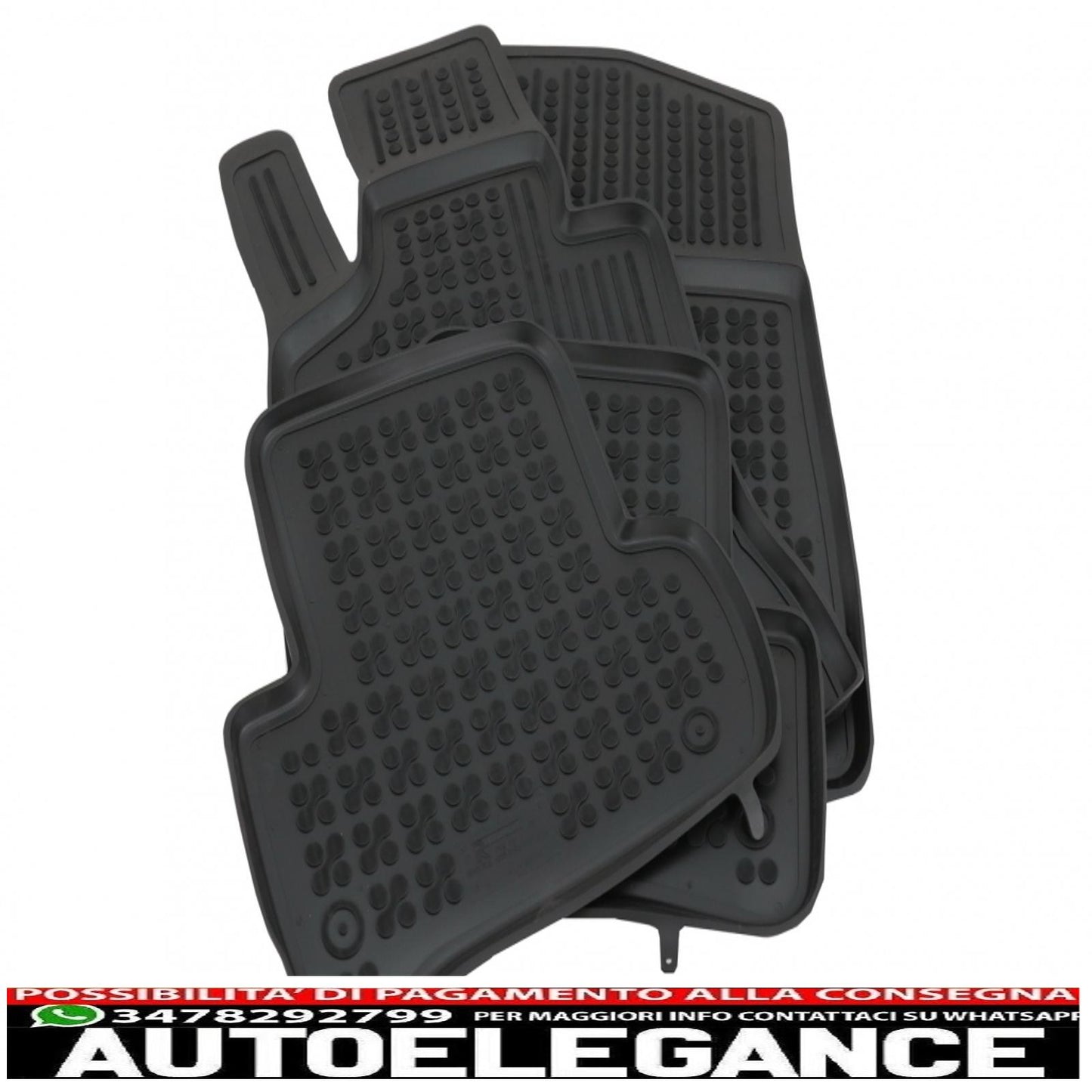 Black rubber mat suitable for mercedes c class w205 limousine s205 station wagon (2014-)