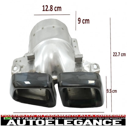 Exhaust pipes suitable for mercedes m-class w166 (2012-2015) cls-class w218 facelift cls63 black edition
