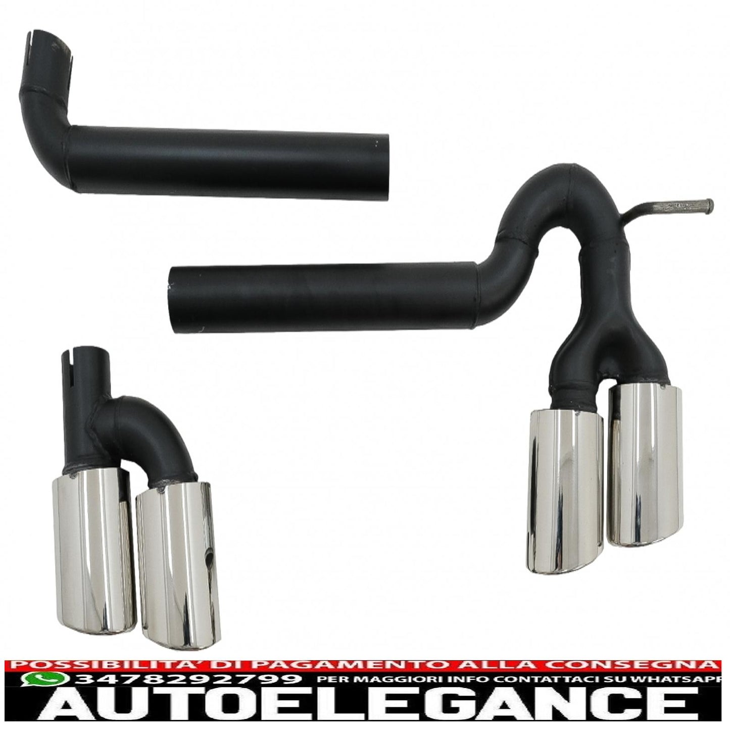 exhaust system suitable for audi a3 8v sedan cabrio (2012-2019) sport design 