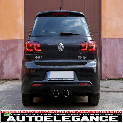 Rear bumper suitable for vw golf vi (2008 onwards) design r20 