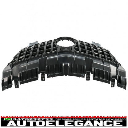 griglia anteriore con rete inferiore adatta per mercedes classe slk r172 (2011-2015) gt-r design panamericana nero