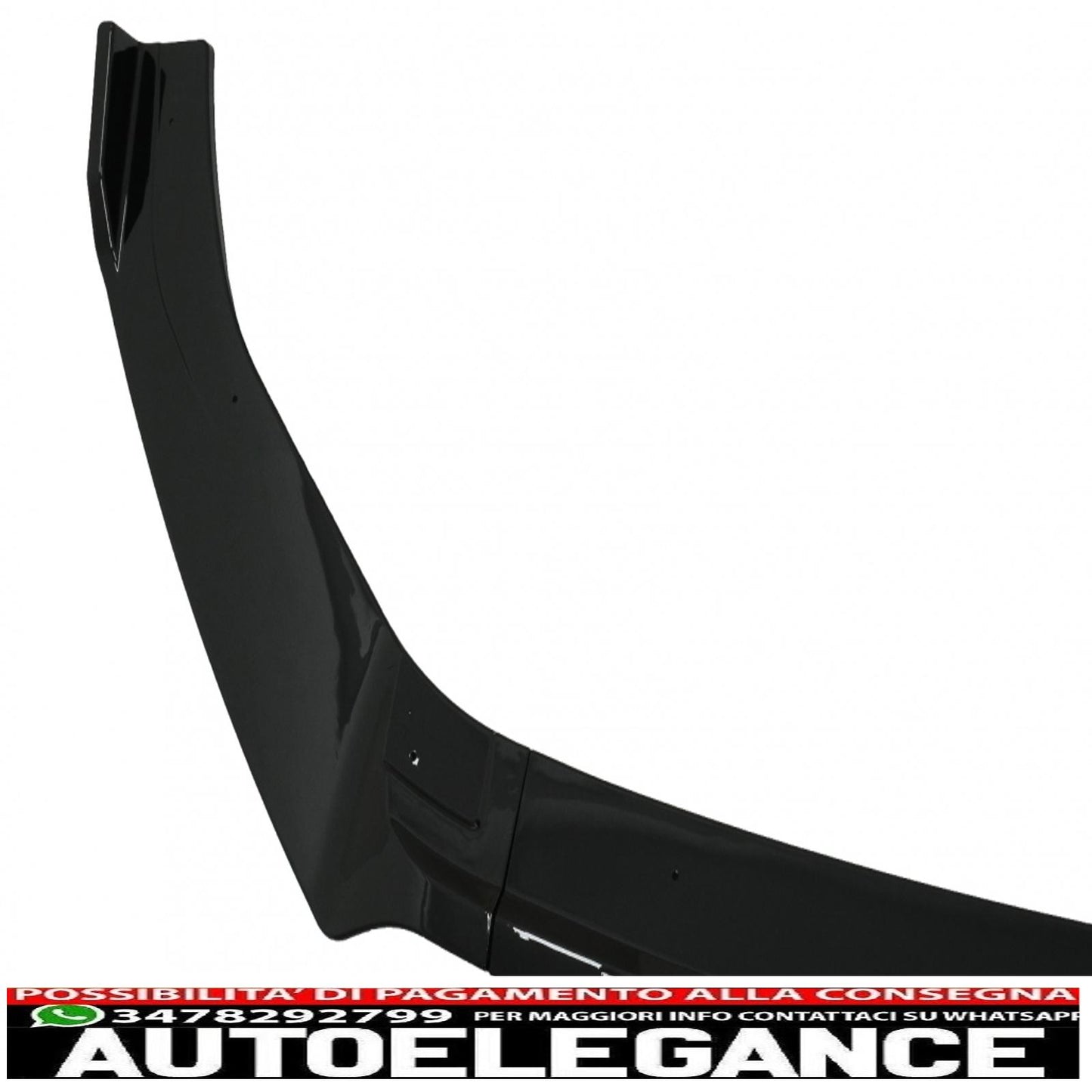 Front Bumper Lip Extension Spoiler with Rear Bumper Extension Splitter Fit for VW Golf 7.5 GTI (2017-2020) Black 