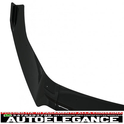 Front Bumper Lip Extension Spoiler with Rear Bumper Extension Splitter Fit for VW Golf 7.5 GTI (2017-2020) Black 