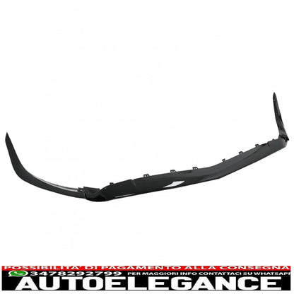Front bumper lip extension fit for mercedes a class a45 w177 v177 (2018-up) a45s piano black design
