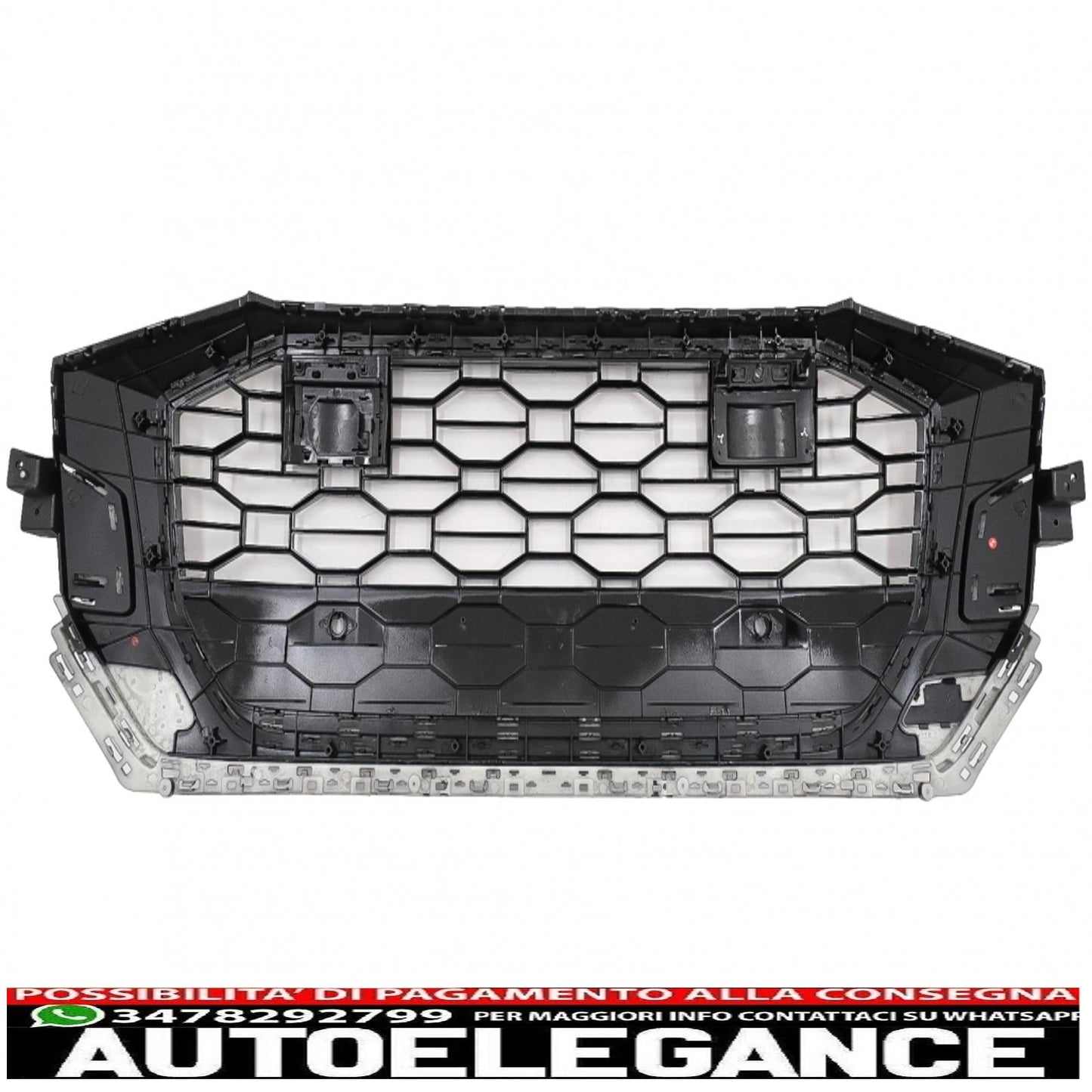 griglia anteriore centrale adatta per audi q8 (2018-up) design sportivo pianoforte nero
