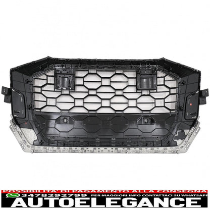 griglia anteriore centrale adatta per audi q8 (2018-up) design sportivo pianoforte nero
