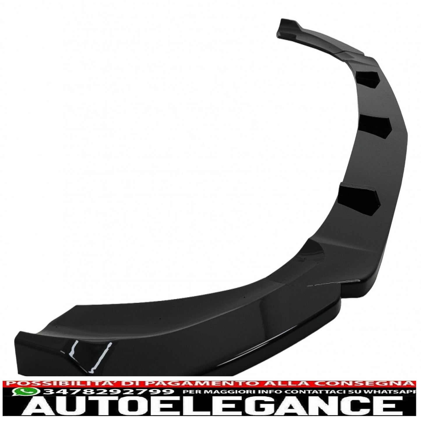 Front bumper spoiler lip suitable for mercedes a-class w177 v177 sport-line / a35 (2018-up) piano black 