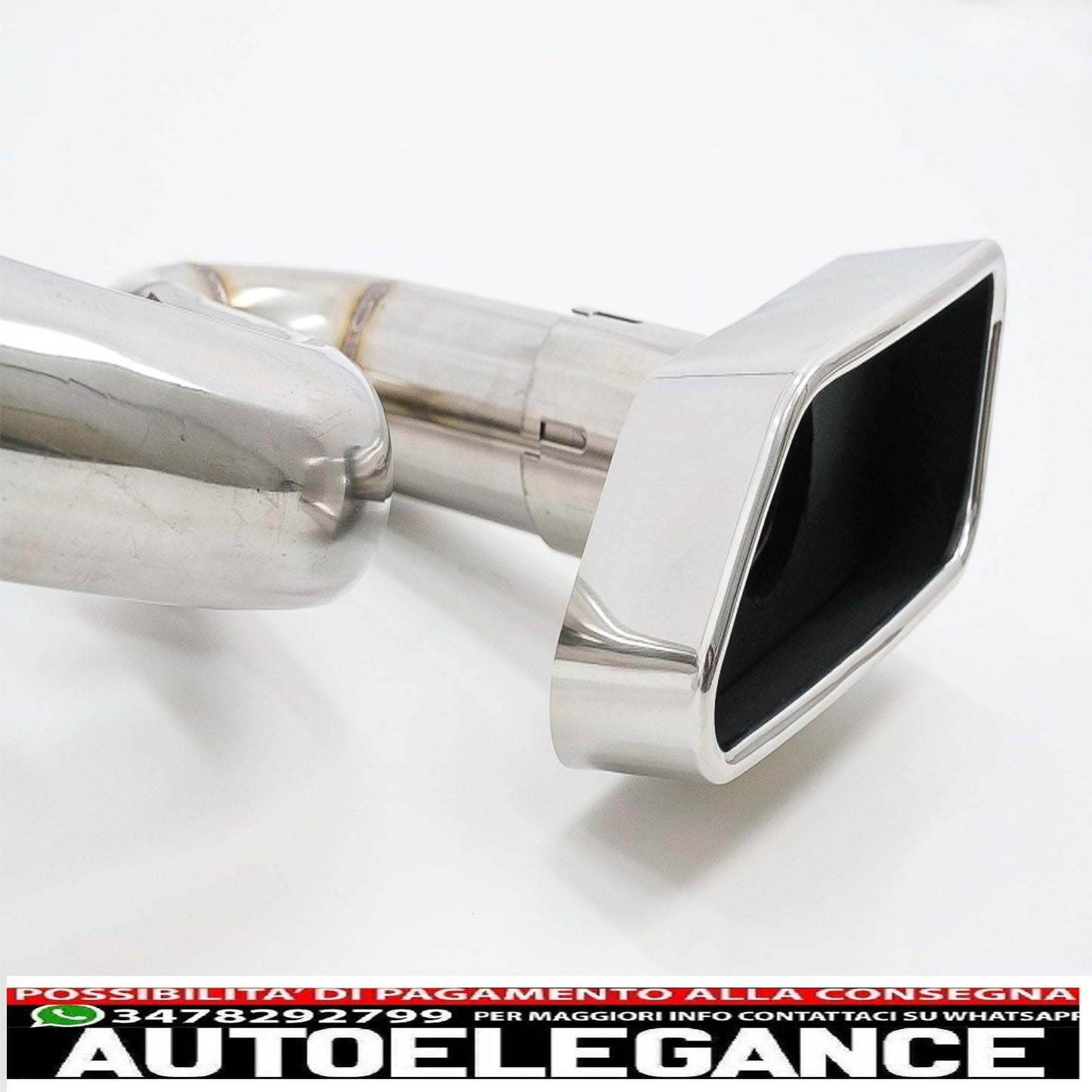 exhaust system suitable for bmw 5 series f10 (2011-2017) with square tailpipes m550i m look (PROMO) 