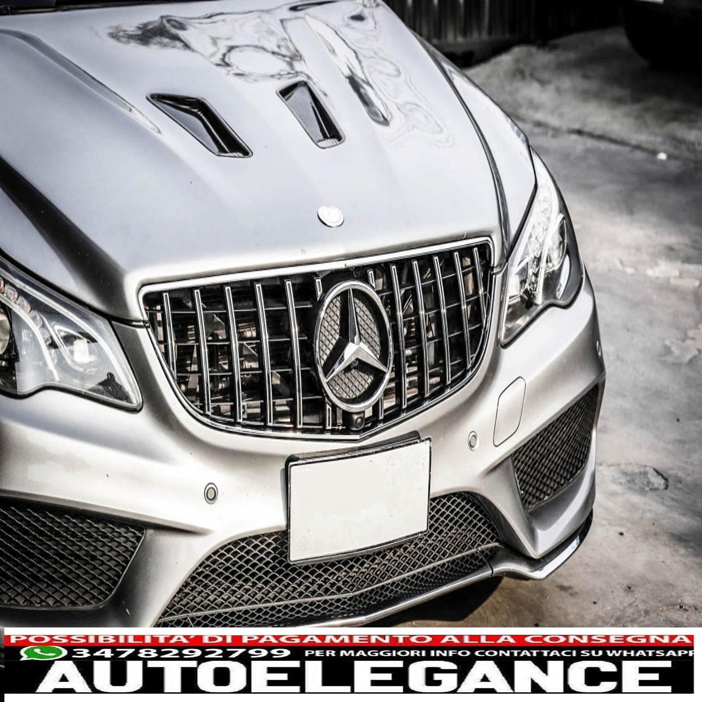 front grille suitable for mercedes e class c207 w207 a207 facelift (2013-2017) coupe cabrio gtr look