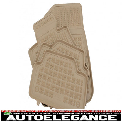 tappetino in gomma beige adatto a bmw serie 1 e87 (2004-2011) f20 (2011-08.2014) f20 lci (2015-06.2019)