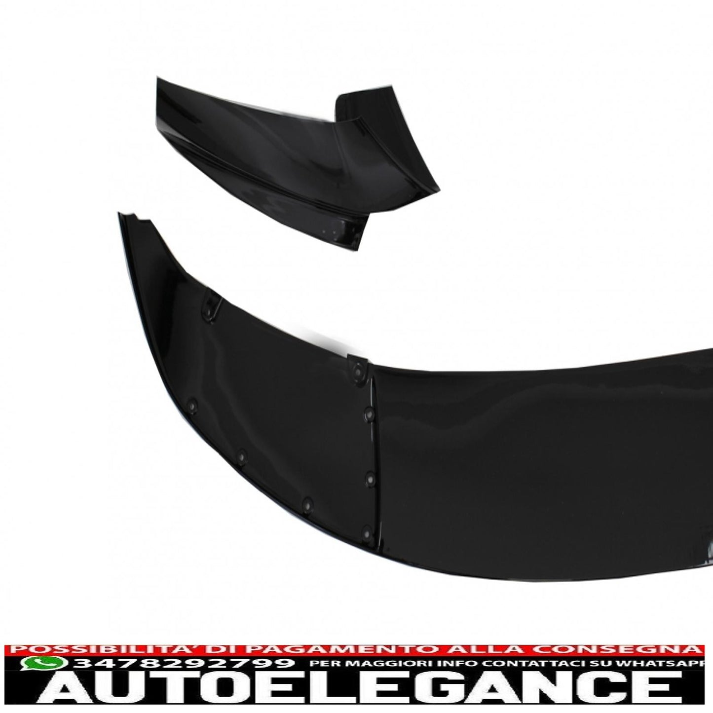 Front Bumper Spoiler Lip Fit For BMW 5 Series F10 F11 Sedan Touring (2011-2017) M-Performance Piano Black 
