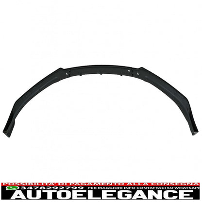 Front bumper additional spoiler suitable for audi a6 c7 4g facelift (2015-2018) piano black