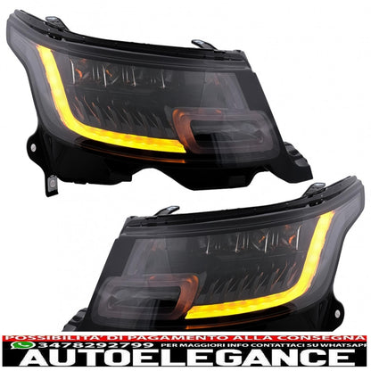 LED headlights suitable for Land Rover Range Sport L494 (2013-2017) with dynamic conversion of direction indicators to Matrix Look model from 2018 onwards 